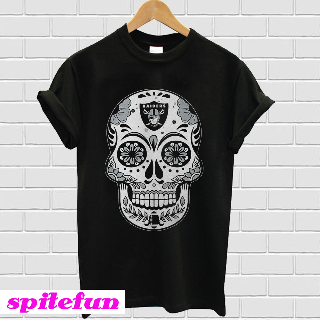 Oakland Raiders sugar skull T-shirt